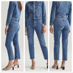 Agolde | Riley High Rise Straight Crop | Mom Jean